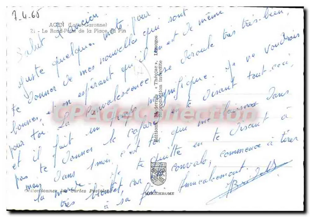 Agen - O rotonda da Place du Pin — editor IRIS, n°21 - Verso