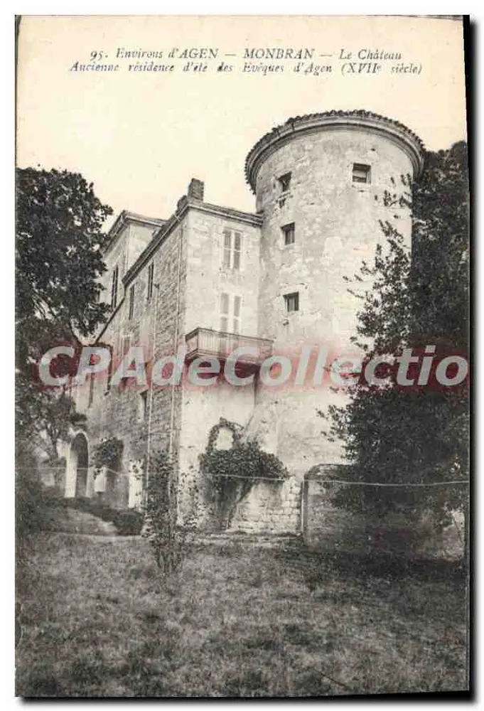 Monbran — O Castelo (século XVII) — Antiga residência de verão dos Bispos de Agen - Frente