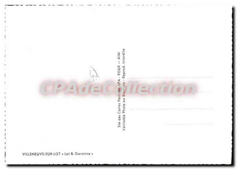 Villeneuve-sur-Lot — Lembrete — APA - Verso