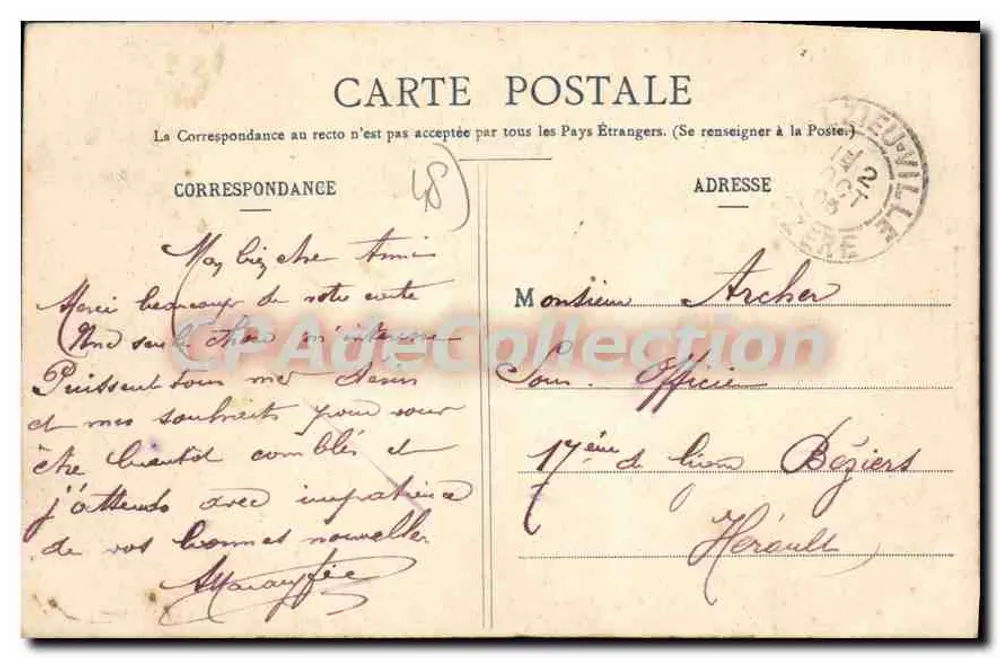 Ruínas do Castelo da Garde (Lozère) — Mlle Vidal, edição Le Matzieu - Verso