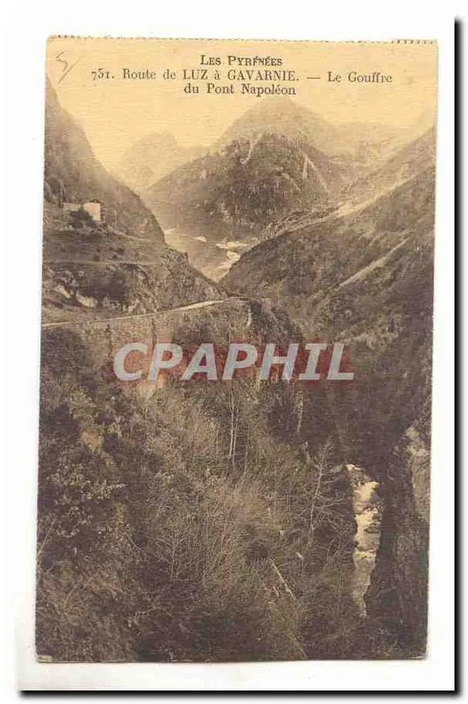 Die Pyrenäen — Route von Luz nach Gavarnie — Der Pont Napoléon Schacht - Vorderseite