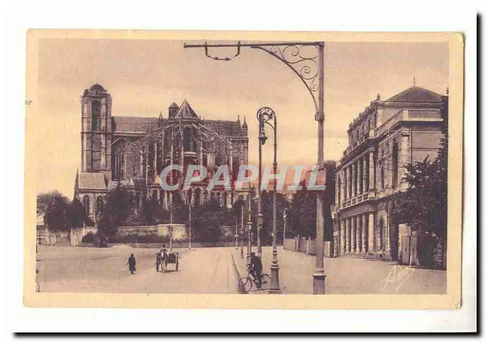 Kathedrale Notre-Dame de Reims — Ansicht von der Place — Verlag R. B. (Nr. 887) - Vorderseite