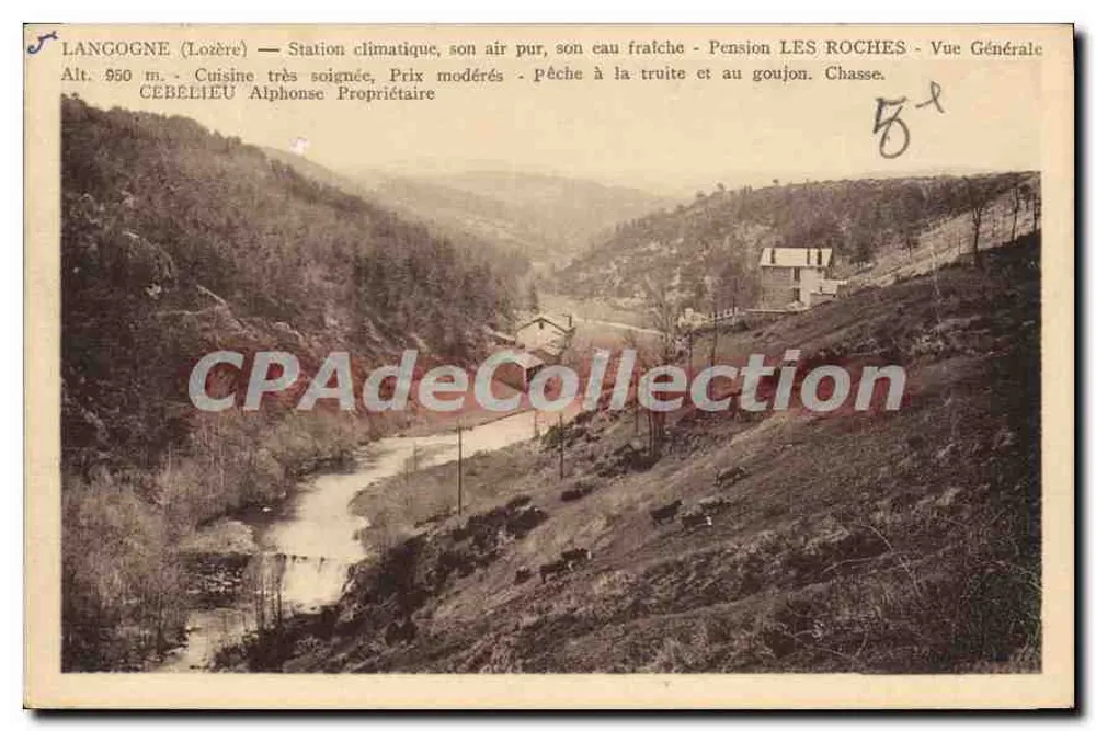 Langogne (Lozère) — Klimastation, reiner Luft, frisches Wasser - Pension LES ROCHES - Allgemeine Ansicht - Vorderseite