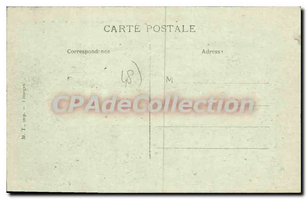 I.E. MONASTIER — Panorama over de Station — Pougou, uitgever - Achterkant