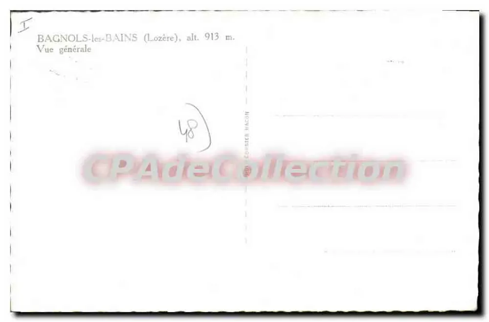 Bagnols-les-Bains — Vista geral — Editor Hacoin - Verso