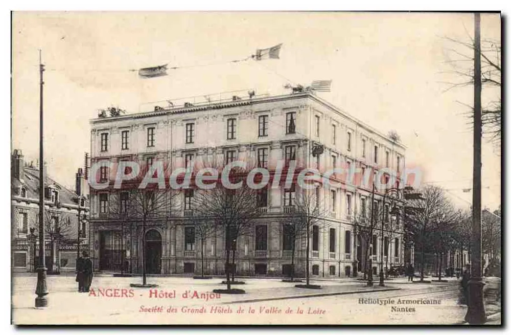 Angers - Hotel d'Anjou — Sociedade dos Grandes Hoteis da Vallee da Loire — Héliotypie Armoricaine, Nantes - Frente