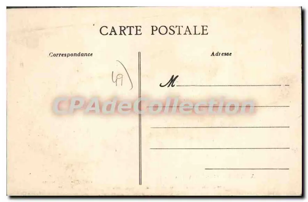 Angers - Hotel d'Anjou — Sociedade dos Grandes Hoteis da Vallee da Loire — Héliotypie Armoricaine, Nantes - Verso