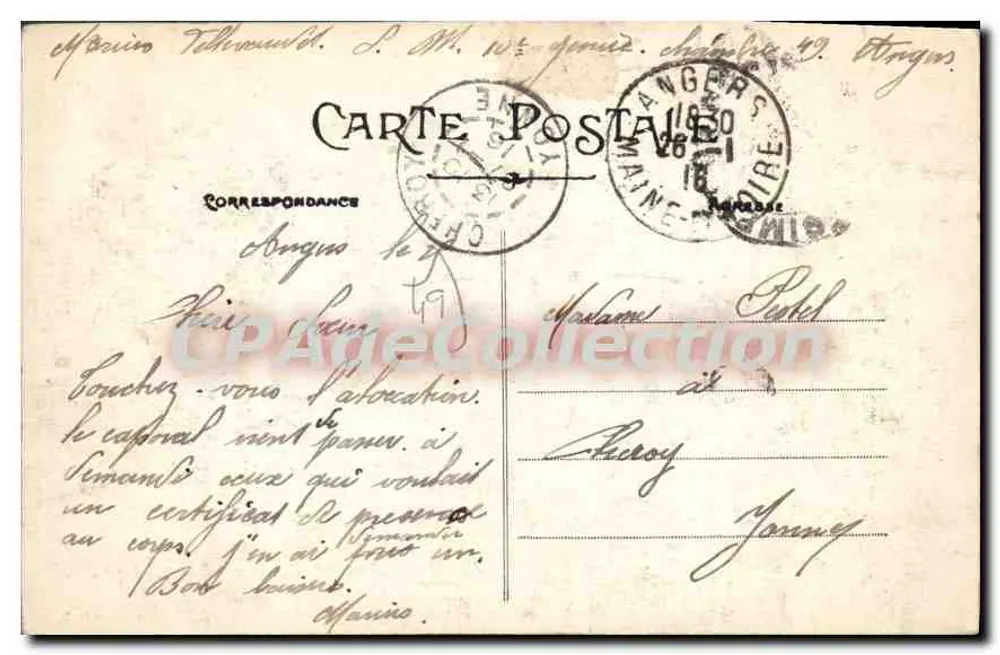 Angers — O Boulevard de la Mairie — Edição G. D. - Verso