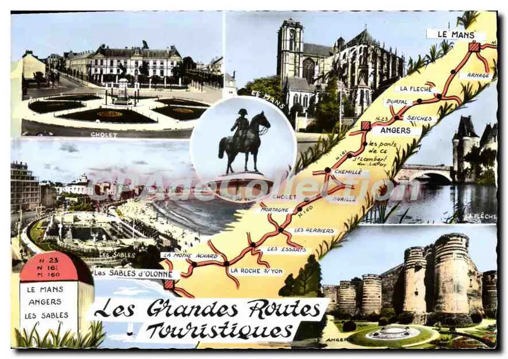 As Grandes Rotas Turísticas — Le Mans, Angers, Les Sables d'Olonne — Editor 1530 - Frente