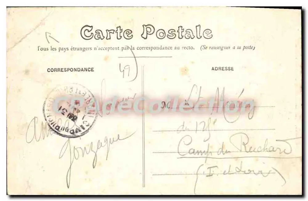 Saumur (M.-et-L.) — Cavaleiro em liberdade — Courbette — Fr. Voulczen, fot. Saumur - Verso