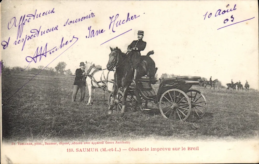Obstáculo inesperado no Breil — SAUMUR (M.-et-L.) — Fr. Voelcker - Frente