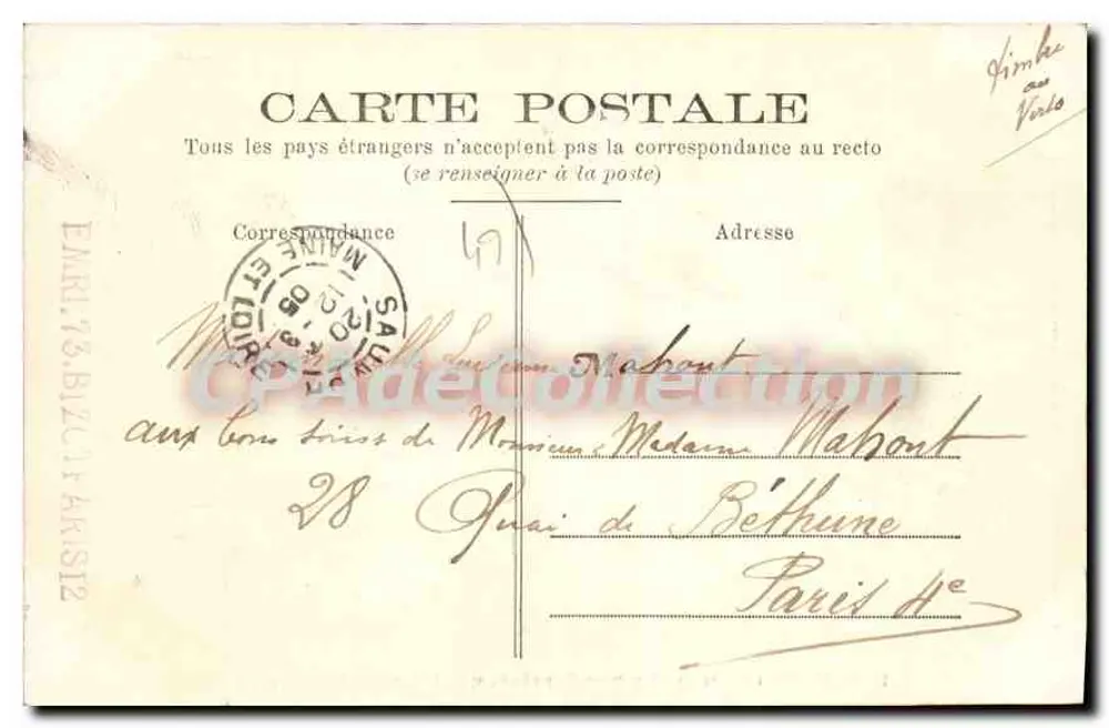 Saumur (M.-et-L.) - O Dragão Saltador ou o Almoço Interrompido — FR. VORLOCKER, fot. Saumur, depositado, (obtido com aparelho Goetz-Anschutz) n°26 - Verso