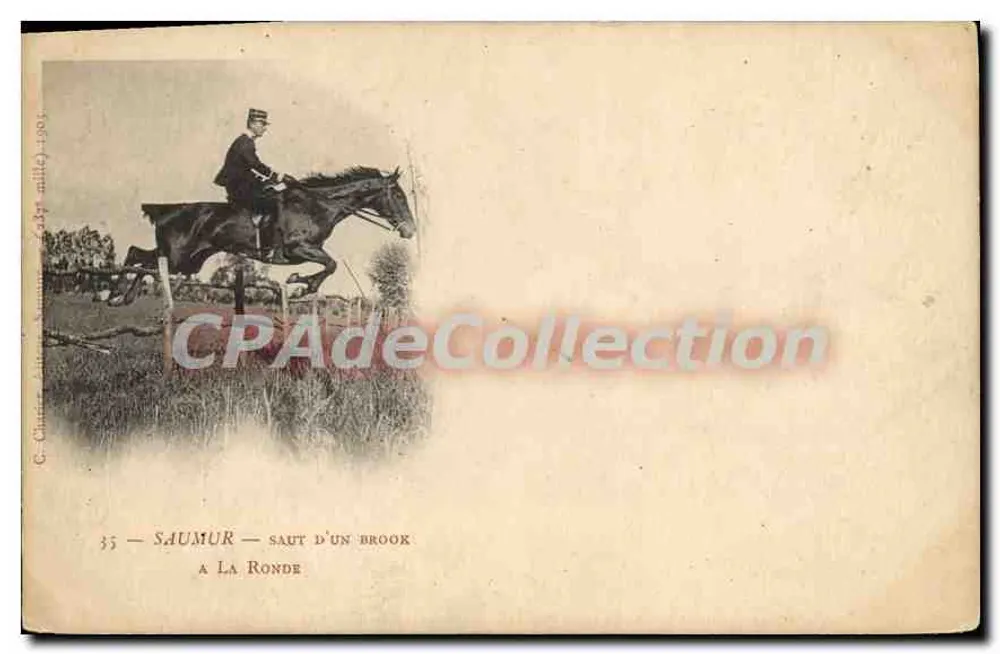 Saumur — Salto de um Brook em La Ronde — C. Chirat & Cie, n°35 - Frente