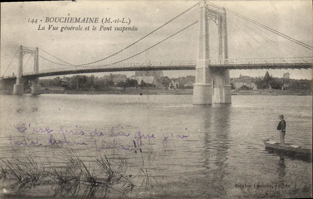 Bouchemaine (M.-et-L.) — Allgemeiner Blick und der Hängebrücke — Edition Laronde, Angers - Vorderseite