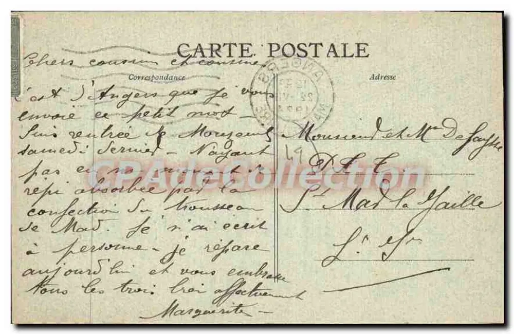 PONTs-de-CÉ — De Spoorbrug — Berucht door de verschrikkelijke ramp die in 1904 meer dan 40 slachtoffers eiste — uitgever niet zichtbaar, serie nummer 75 - Achterkant