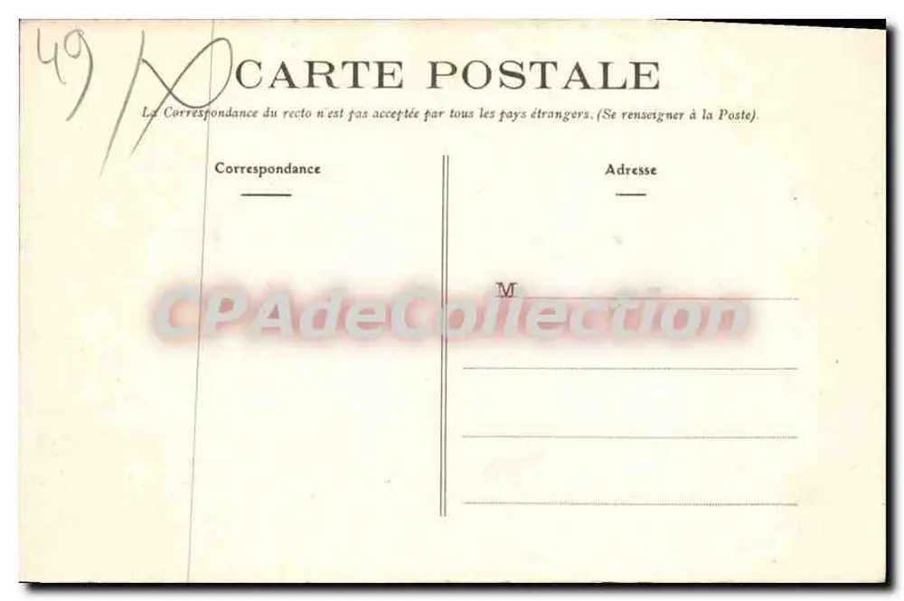 Beaufort-en-Vallée (M.-et-L.) — L'Hôtel de Ville — Collection Collet - Angers - Verso