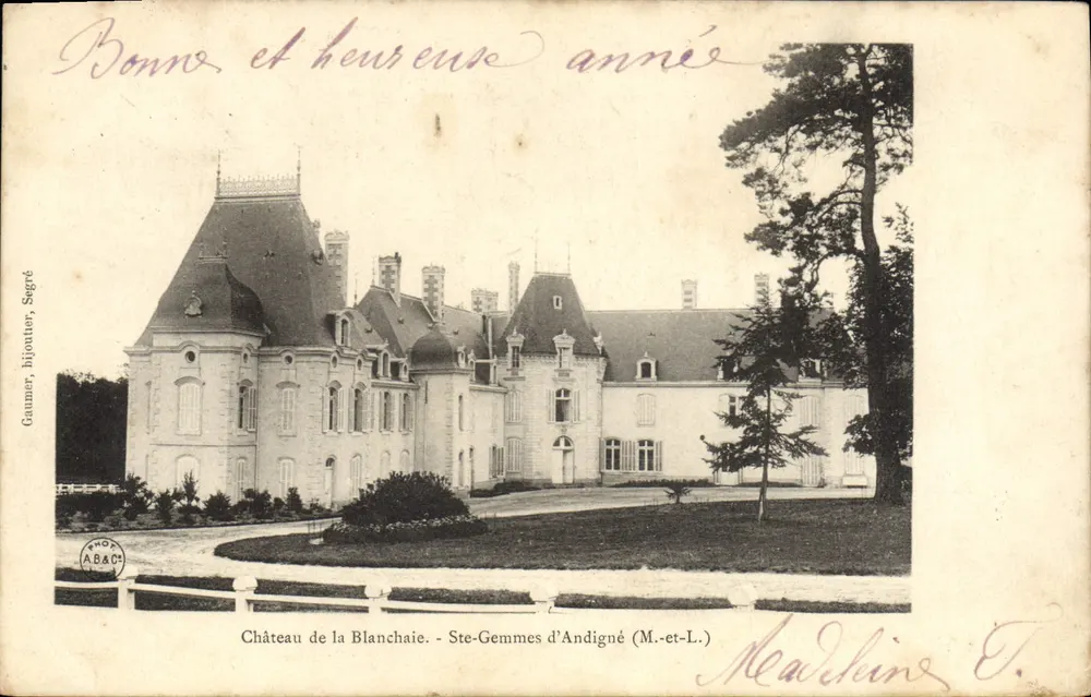 Castelo de la Blanchaie — Ste-Gemmes-d'Andigné (M.-et-L.) — Gaumer, ourives, Segré - Frente