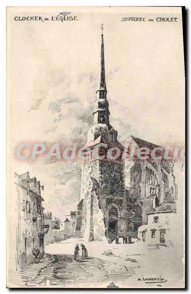 Torre da igreja — Saint-Pierre de Cholet — M. Laurentin - Frente