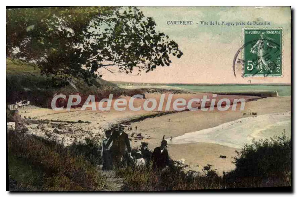 Carteret — Ansicht der Strandpromenade, aufgenommen von Bucaille - Vorderseite