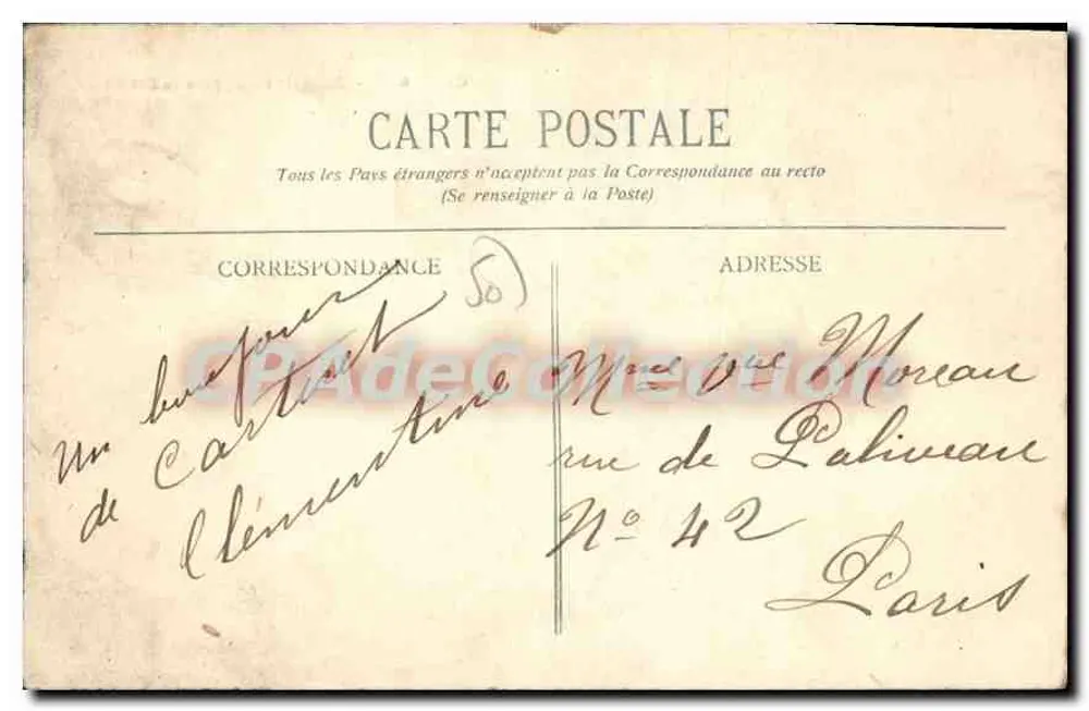 Carteret — Ansicht der Strandpromenade, aufgenommen von Bucaille - Rückseite