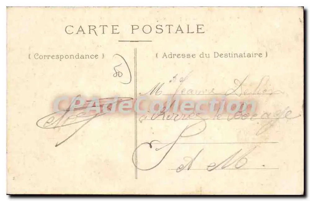 Cherbourg — Der Handelsbecken und die Montagne du Roule — Sammlung R.F. - Rückseite