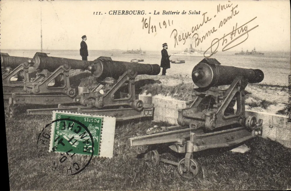 Cherbourg - A Bateria de Saudação — editor desconhecido, n° III - Frente