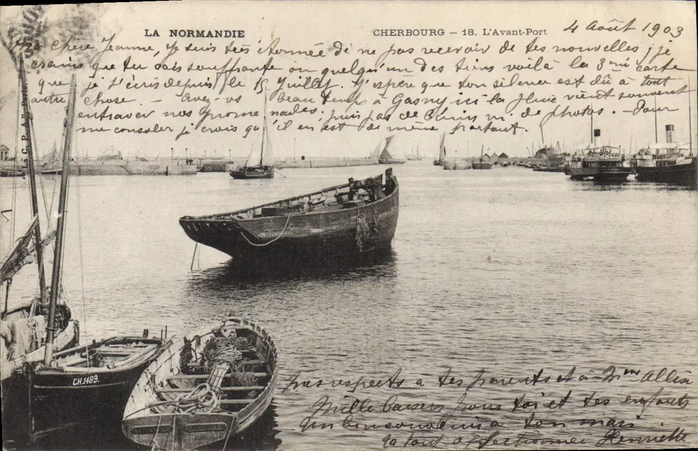 Cherbourg - L'Avant-Port — La Normandie — editor desconhecido, número de série não visível - Frente