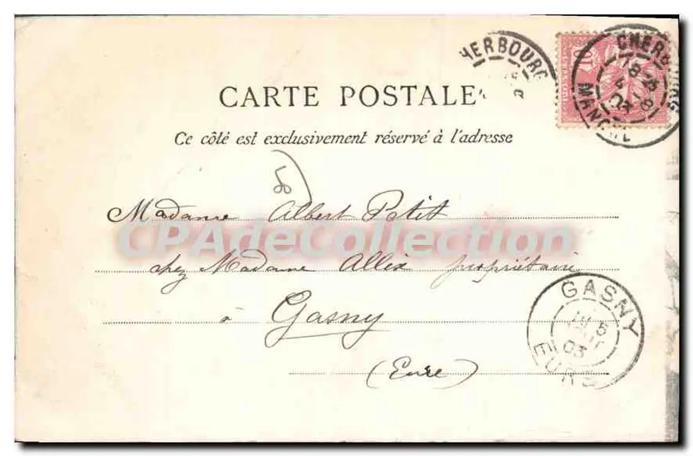 Cherbourg - L'Avant-Port — La Normandie — editor desconhecido, número de série não visível - Verso