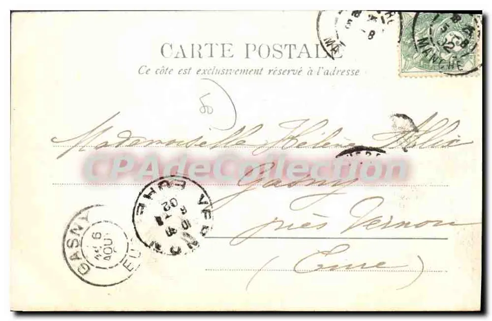 O Casino (Praia) — Cherbourg — editor Almanach - Verso