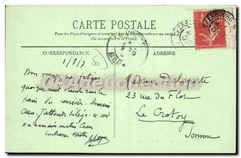 Cherbourg — A Entrada do Porto — LL. n°26 - Verso