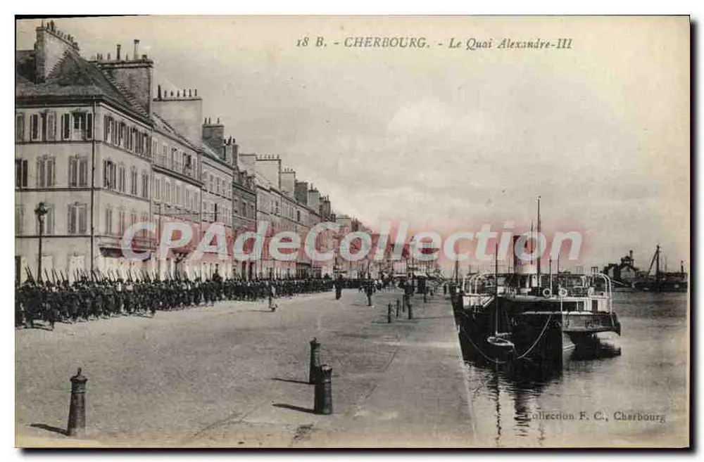 Cherbourg - O Cais Alexandre-III — Coleção F. C., Cherbourg - Frente