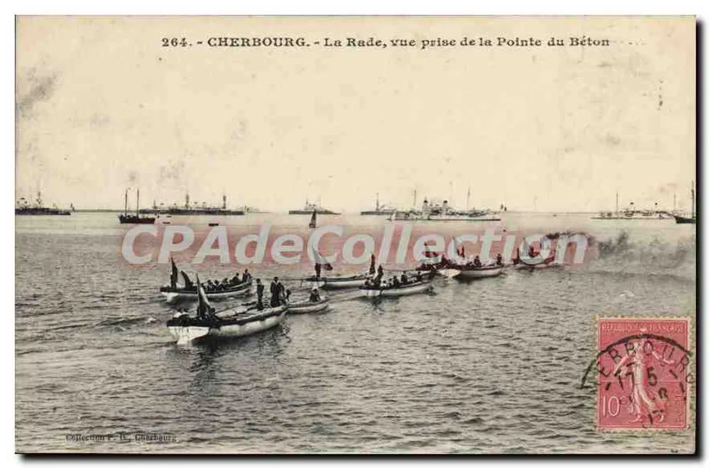 Cherbourg - Die Bucht, Ansicht vom Pointe du Béton — Sammlung P.-D., Cherbourg - Vorderseite