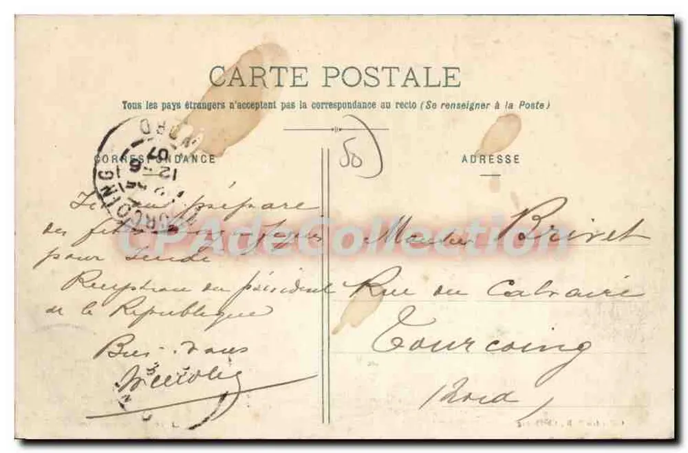 Cherbourg - Die Bucht, Ansicht vom Pointe du Béton — Sammlung P.-D., Cherbourg - Rückseite