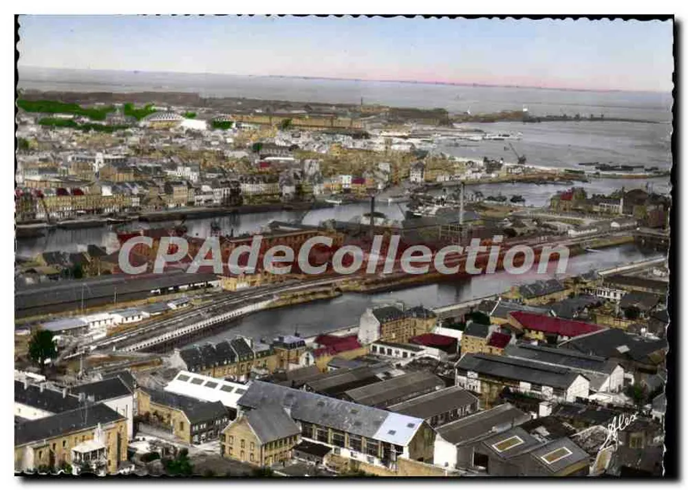 Cherbourg (Manche) — Panorama der Stadt und der Hafenanlagen — Charles HAMEL - Verlag — CherbouRG - Vorderseite