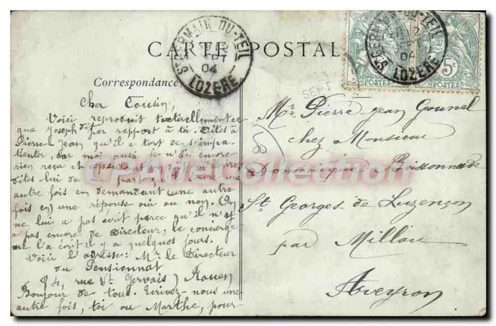 Coutances — Allgemeiner Blick & die Brücke von Soules — Collections ND Phot - Rückseite