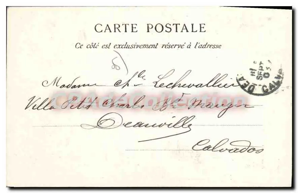 Coutances — Saint-Pierre et Rue Saint-René — C.P.A. Paris - Verso