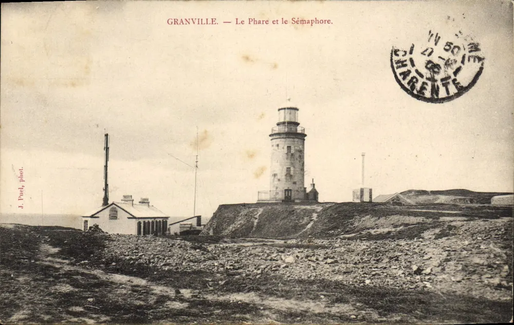 Granville — O Farol e o Sémaphore — A. Puelh fot. - Frente