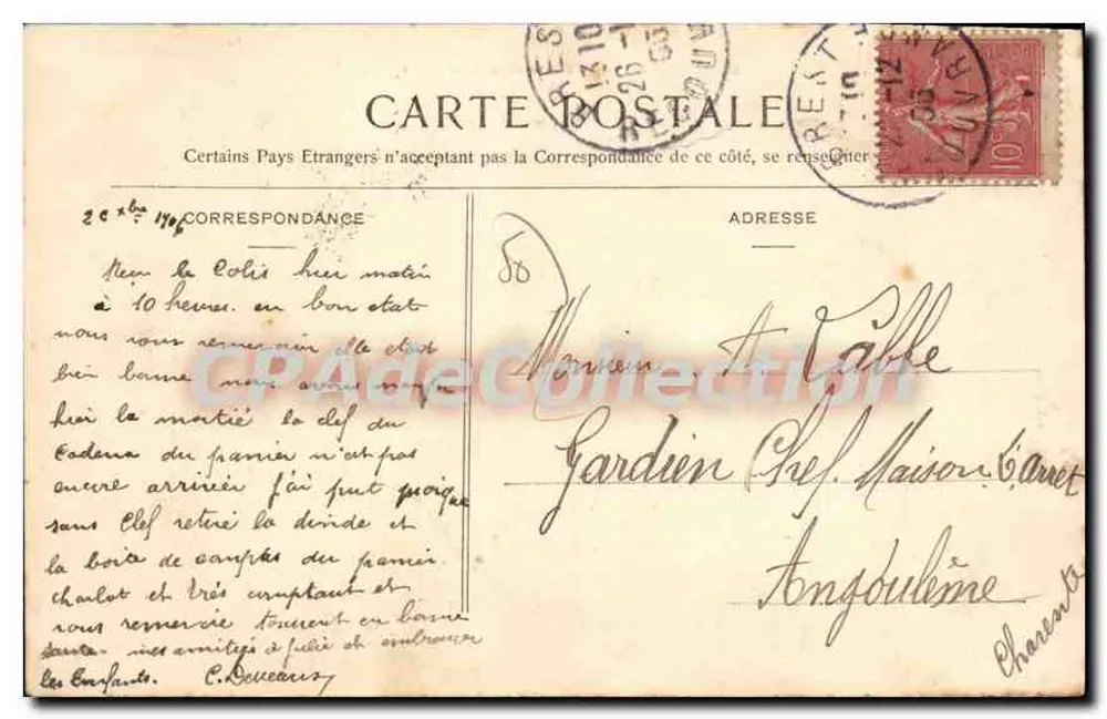 Granville — O Farol e o Sémaphore — A. Puelh fot. - Verso