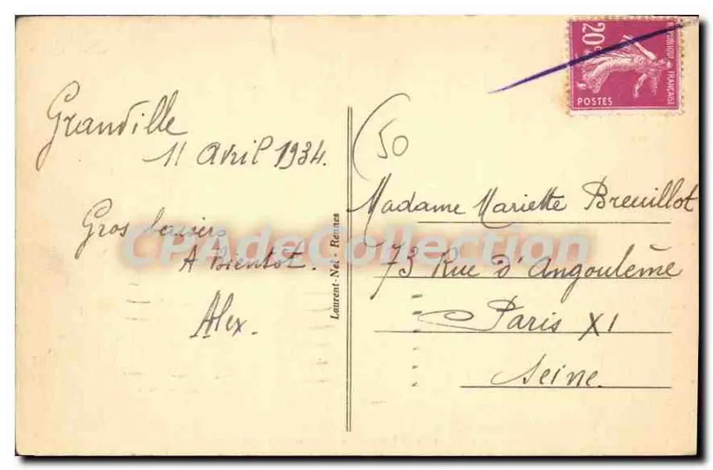 Granville — Die Strände und Klippen — Loïc, n°607 - Rückseite
