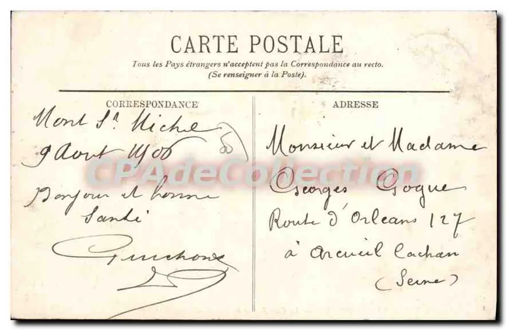 Mont Saint-Michel — Die Südseite und die Dämme — L.L. - Rückseite