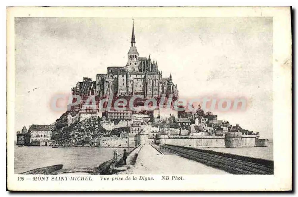 Mont Saint-Michel — Ansicht vom Damm — ND Phot. - Vorderseite