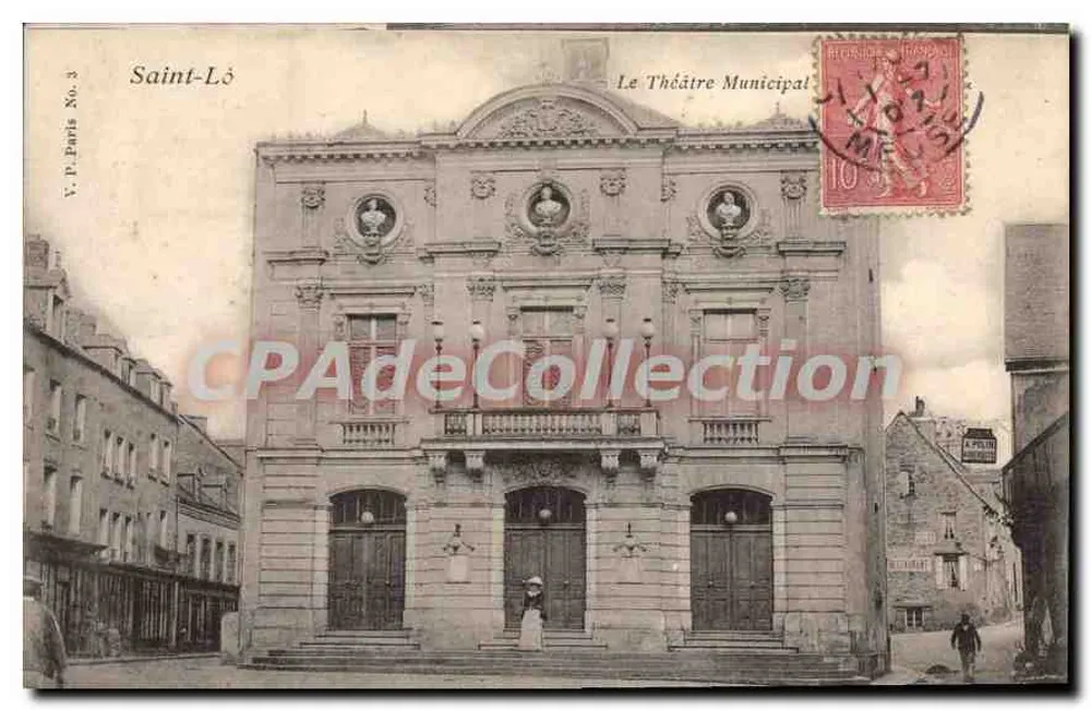 Saint-Lô — O Teatro Municipal — V.P. Paris No. 3 - Frente