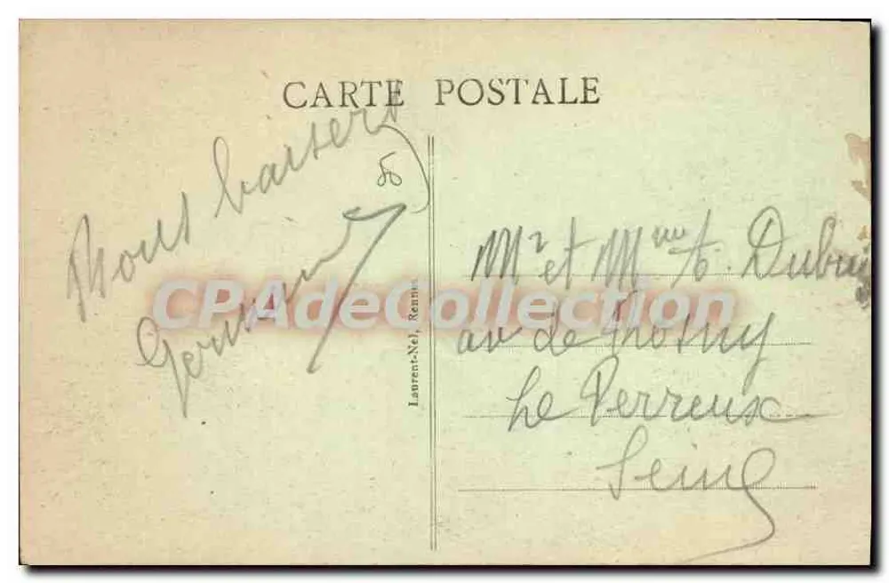 Saint-Pair-sur-Mer — A Praia — Editor: Laurent-Né, Rennes, n° 3793 - Verso