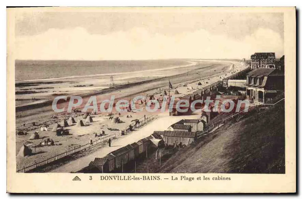 Donville-les-Bains — Die Strände und Kabinen — Edition A. Jacquin - Vorderseite