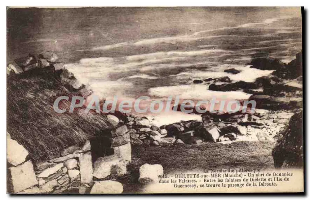 Dielette-sur-Mer (Manche) — Falaises pittoresques et passage de la Déroutée — Éditions Normandes, St-Pierre-Eglise - Recto