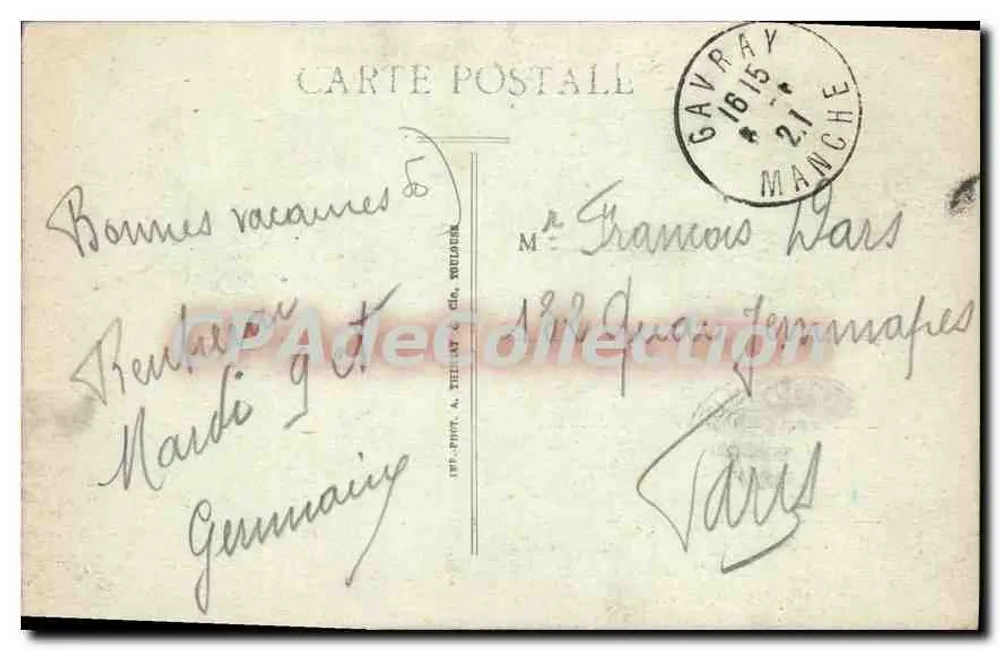 Gavray (Manche) — Visão Geral — Borel & Cie - Verso