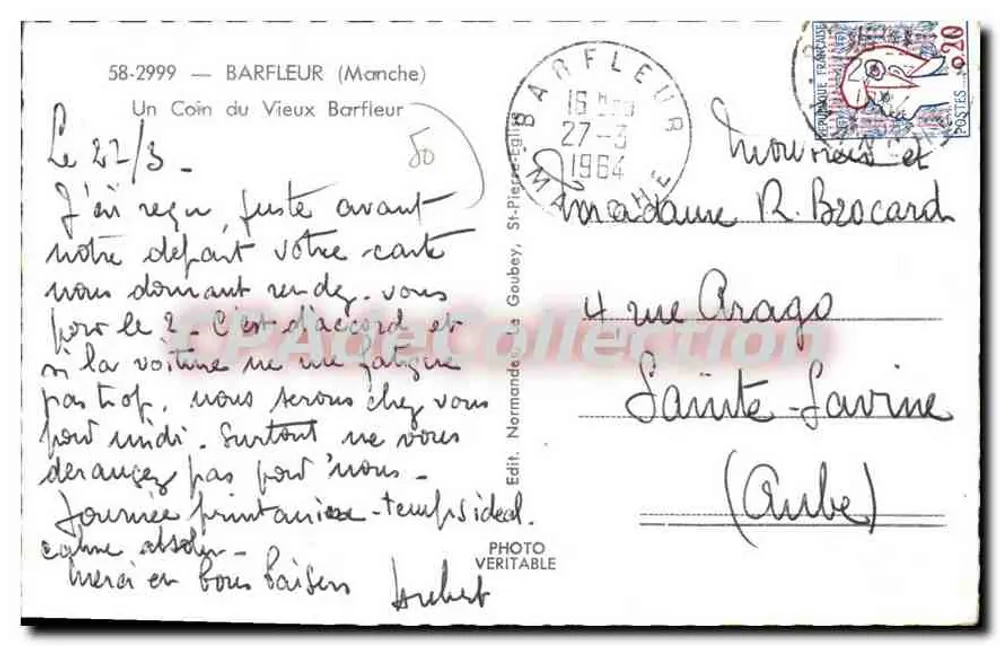 Barfleur (Manche) — Un Angolo del Vecchio Barfleur — Edit. Normandie La Goubey - Verso