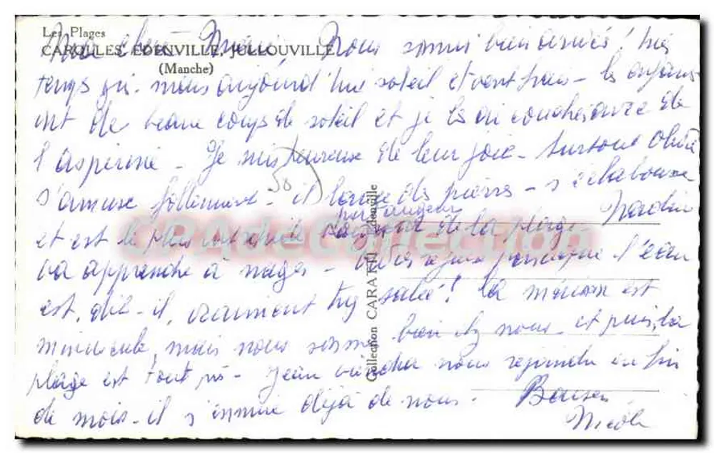 Die Strände — Caroilles, Édenville, Jullouville (Manche) — Collection CARA - Rückseite