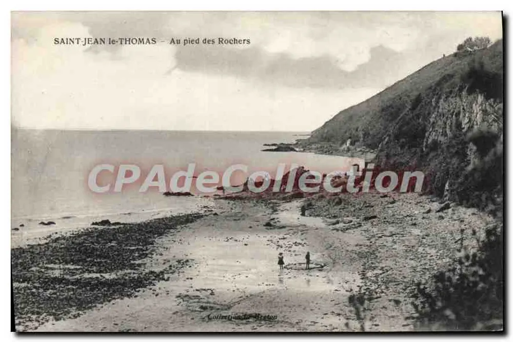 Saint-Jean-le-Thomas — Am Fuße der Felsen — Sammlung du Breton - Vorderseite