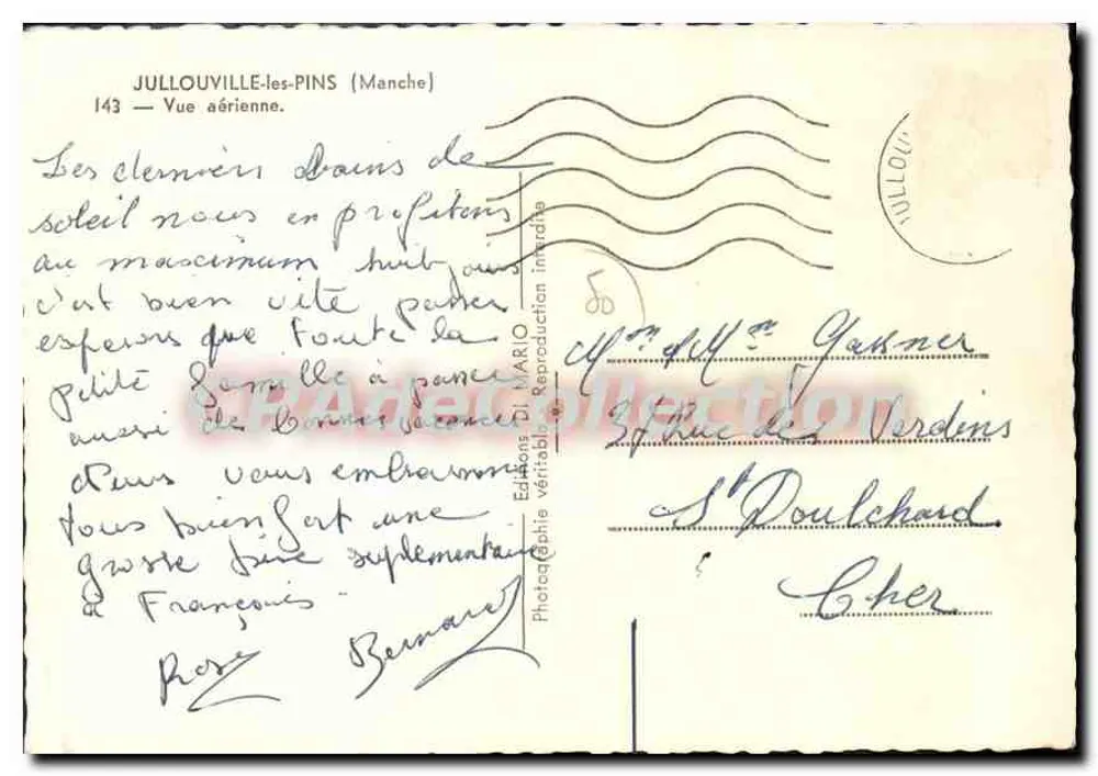 Jullouville-les-Pins — Luftbild — Editions Di Mario, Nr. 143 - Rückseite